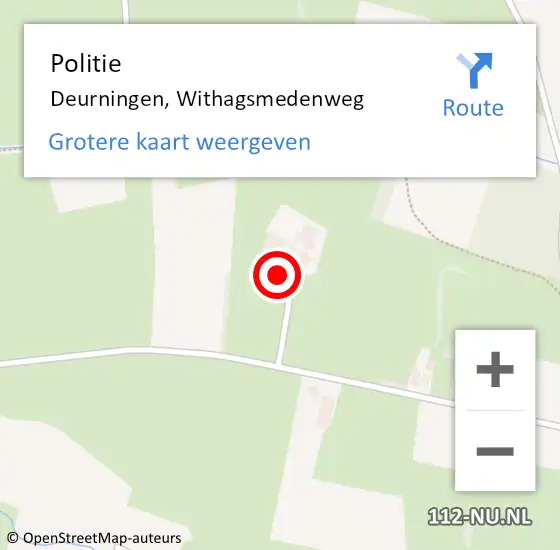 Locatie op kaart van de 112 melding: Politie Deurningen, Withagsmedenweg op 23 juni 2023 19:55