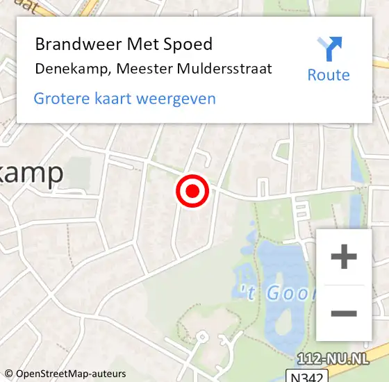 Locatie op kaart van de 112 melding: Brandweer Met Spoed Naar Denekamp, Meester Muldersstraat op 23 juni 2023 22:31