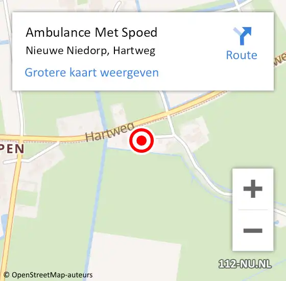 Locatie op kaart van de 112 melding: Ambulance Met Spoed Naar Nieuwe Niedorp, Hartweg op 23 juni 2023 23:16