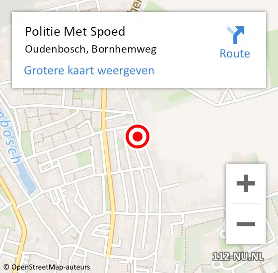 Locatie op kaart van de 112 melding: Politie Met Spoed Naar Oudenbosch, Bornhemweg op 24 juni 2023 00:59