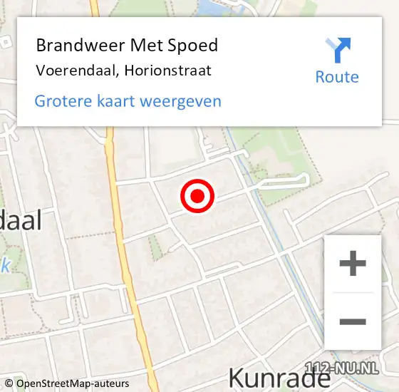 Locatie op kaart van de 112 melding: Brandweer Met Spoed Naar Voerendaal, Horionstraat op 24 juni 2023 01:20