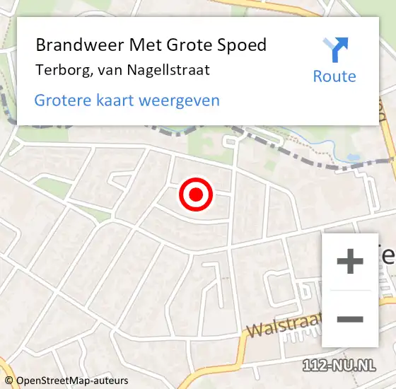 Locatie op kaart van de 112 melding: Brandweer Met Grote Spoed Naar Terborg, van Nagellstraat op 24 juni 2023 06:11