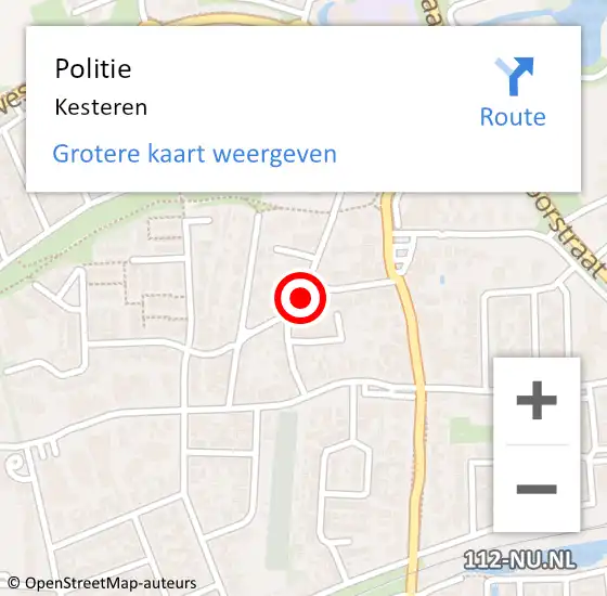 Locatie op kaart van de 112 melding: Politie Kesteren op 24 juni 2023 06:29