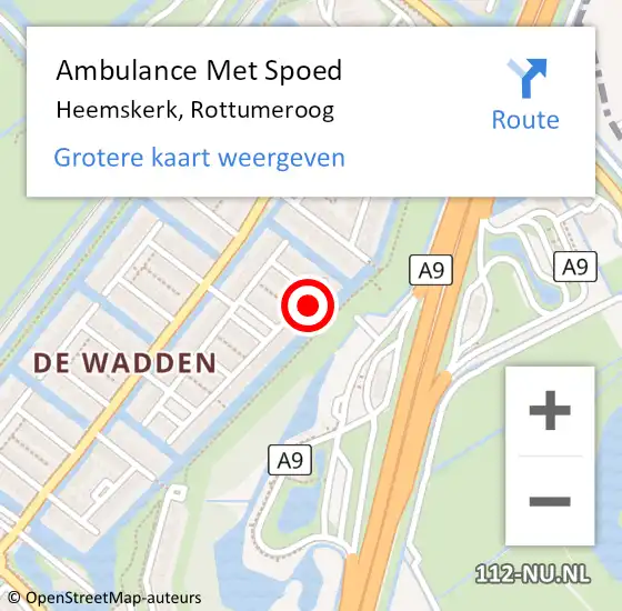 Locatie op kaart van de 112 melding: Ambulance Met Spoed Naar Heemskerk, Rottumeroog op 24 juni 2023 08:41