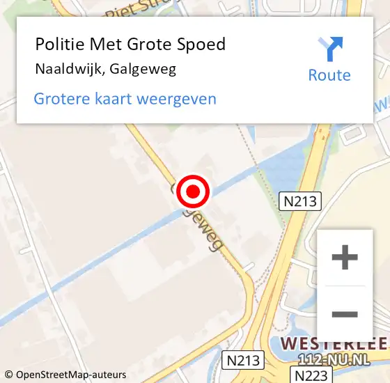 Locatie op kaart van de 112 melding: Politie Met Grote Spoed Naar Naaldwijk, Galgeweg op 24 juni 2023 11:20