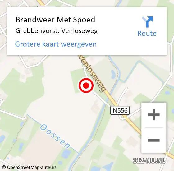 Locatie op kaart van de 112 melding: Brandweer Met Spoed Naar Grubbenvorst, Venloseweg op 24 juni 2023 11:31