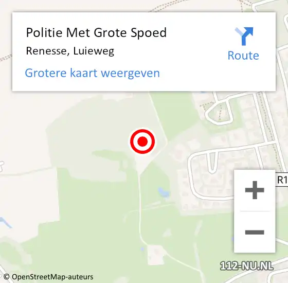 Locatie op kaart van de 112 melding: Politie Met Grote Spoed Naar Renesse, Luieweg op 24 juni 2023 12:40