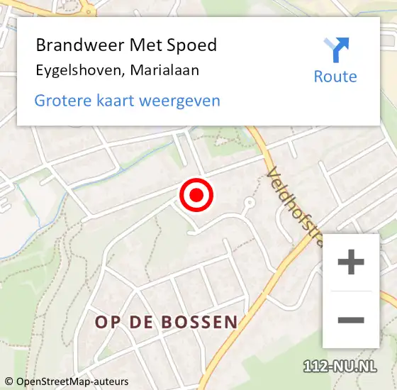 Locatie op kaart van de 112 melding: Brandweer Met Spoed Naar Eygelshoven, Marialaan op 24 juni 2023 13:43