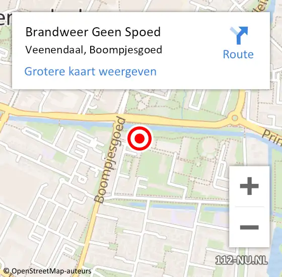 Locatie op kaart van de 112 melding: Brandweer Geen Spoed Naar Veenendaal, Boompjesgoed op 24 juni 2023 13:52
