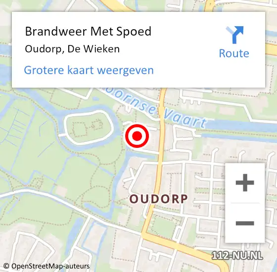 Locatie op kaart van de 112 melding: Brandweer Met Spoed Naar Oudorp, De Wieken op 24 juni 2023 16:59