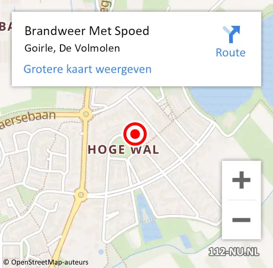 Locatie op kaart van de 112 melding: Brandweer Met Spoed Naar Goirle, De Volmolen op 24 juni 2023 17:16