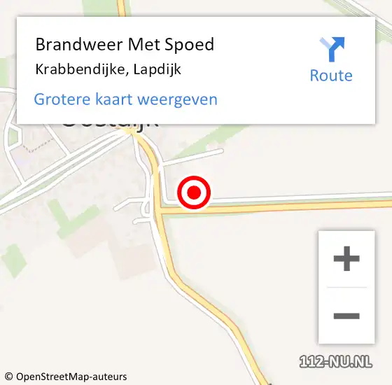 Locatie op kaart van de 112 melding: Brandweer Met Spoed Naar Krabbendijke, Lapdijk op 24 juni 2023 19:18