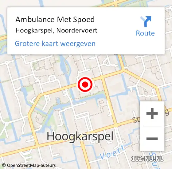 Locatie op kaart van de 112 melding: Ambulance Met Spoed Naar Hoogkarspel, Noordervoert op 24 juni 2023 21:28
