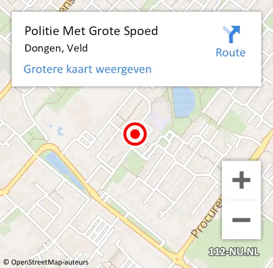 Locatie op kaart van de 112 melding: Politie Met Grote Spoed Naar Dongen, Veld op 24 juni 2023 21:48