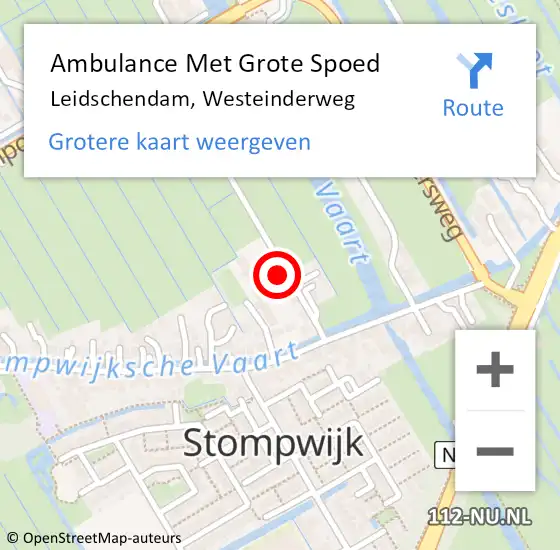 Locatie op kaart van de 112 melding: Ambulance Met Grote Spoed Naar Leidschendam, Westeinderweg op 24 juni 2023 22:24