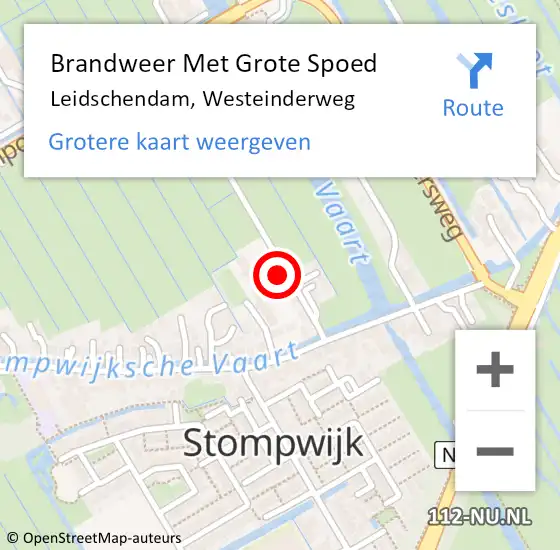 Locatie op kaart van de 112 melding: Brandweer Met Grote Spoed Naar Leidschendam, Westeinderweg op 24 juni 2023 22:27