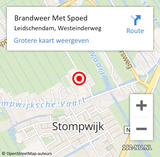 Locatie op kaart van de 112 melding: Brandweer Met Spoed Naar Leidschendam, Westeinderweg op 24 juni 2023 22:47