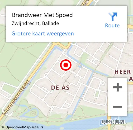 Locatie op kaart van de 112 melding: Brandweer Met Spoed Naar Zwijndrecht, Ballade op 25 juni 2023 00:28