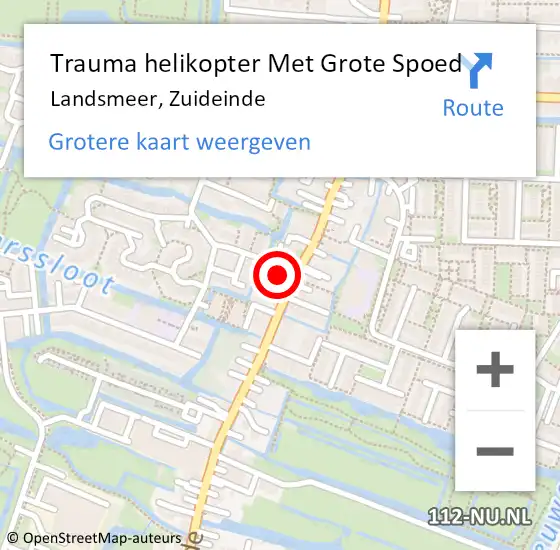 Locatie op kaart van de 112 melding: Trauma helikopter Met Grote Spoed Naar Landsmeer, Zuideinde op 25 juni 2023 01:18