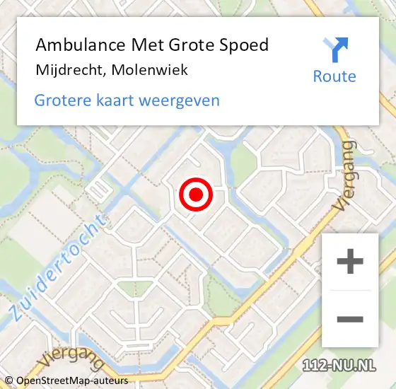 Locatie op kaart van de 112 melding: Ambulance Met Grote Spoed Naar Mijdrecht, Molenwiek op 25 juni 2023 02:42