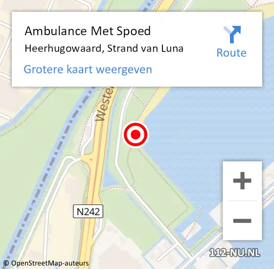 Locatie op kaart van de 112 melding: Ambulance Met Spoed Naar Heerhugowaard, Strand van Luna op 25 juni 2023 03:01