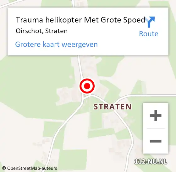 Locatie op kaart van de 112 melding: Trauma helikopter Met Grote Spoed Naar Oirschot, Straten op 25 juni 2023 08:13