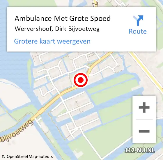 Locatie op kaart van de 112 melding: Ambulance Met Grote Spoed Naar Wervershoof, Dirk Bijvoetweg op 25 juni 2023 09:45