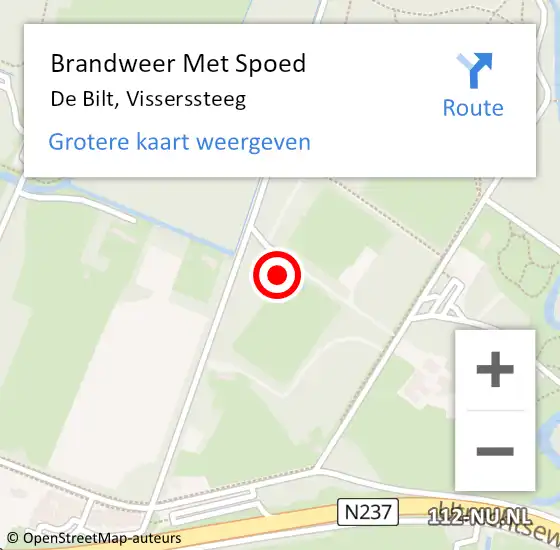 Locatie op kaart van de 112 melding: Brandweer Met Spoed Naar De Bilt, Visserssteeg op 25 juni 2023 10:06