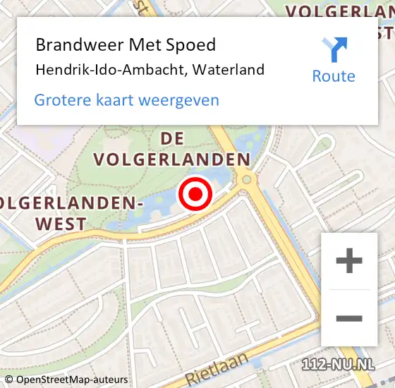 Locatie op kaart van de 112 melding: Brandweer Met Spoed Naar Hendrik-Ido-Ambacht, Waterland op 25 juni 2023 13:02