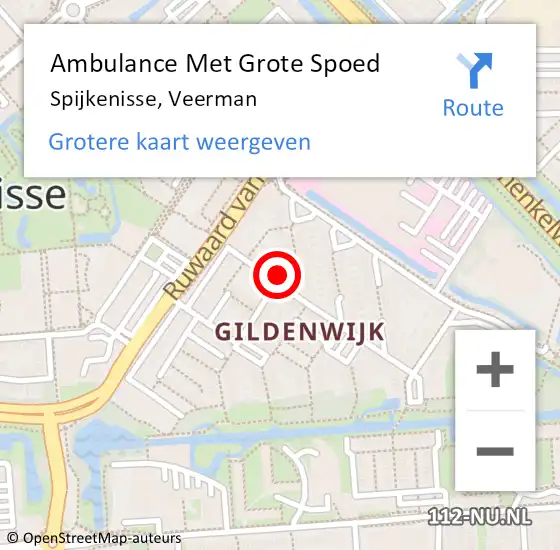 Locatie op kaart van de 112 melding: Ambulance Met Grote Spoed Naar Spijkenisse, Veerman op 25 juni 2023 14:53