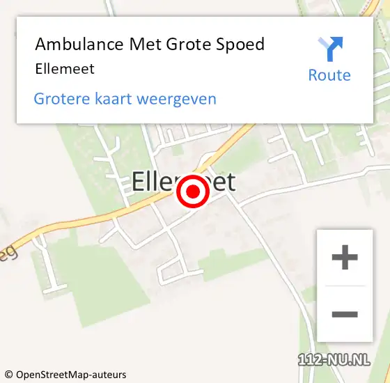Locatie op kaart van de 112 melding: Ambulance Met Grote Spoed Naar Ellemeet op 25 juni 2023 15:37