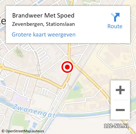 Locatie op kaart van de 112 melding: Brandweer Met Spoed Naar Zevenbergen, Stationslaan op 25 juni 2023 16:04