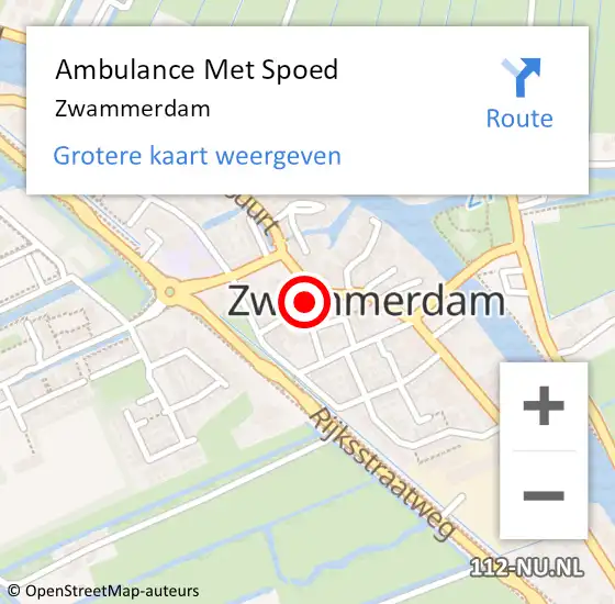 Locatie op kaart van de 112 melding: Ambulance Met Spoed Naar Zwammerdam op 25 juni 2023 17:53