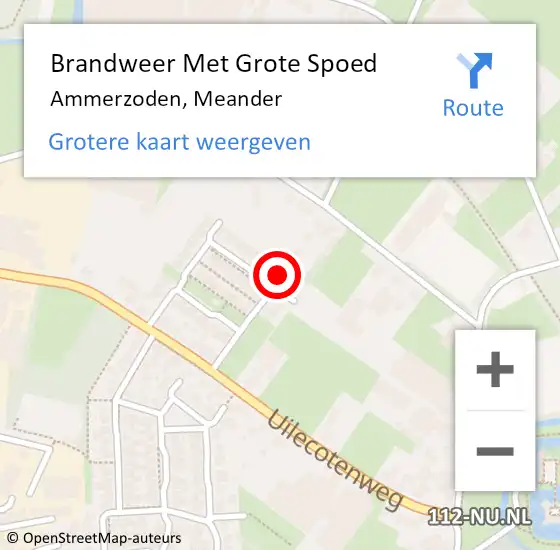 Locatie op kaart van de 112 melding: Brandweer Met Grote Spoed Naar Ammerzoden, Meander op 25 juni 2023 18:49