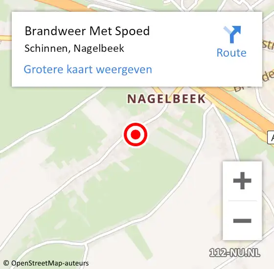 Locatie op kaart van de 112 melding: Brandweer Met Spoed Naar Schinnen, Nagelbeek op 25 juni 2023 21:50
