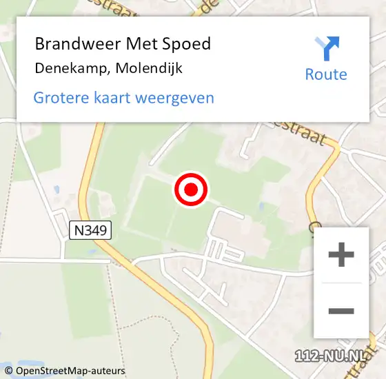 Locatie op kaart van de 112 melding: Brandweer Met Spoed Naar Denekamp, Molendijk op 26 juni 2023 03:00