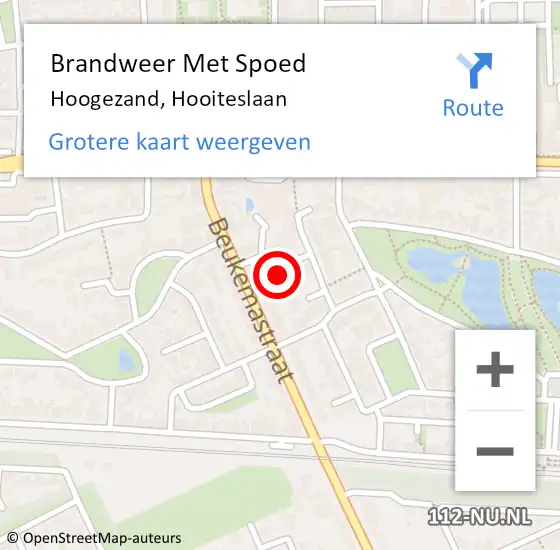 Locatie op kaart van de 112 melding: Brandweer Met Spoed Naar Hoogezand, Hooiteslaan op 26 juni 2023 08:55