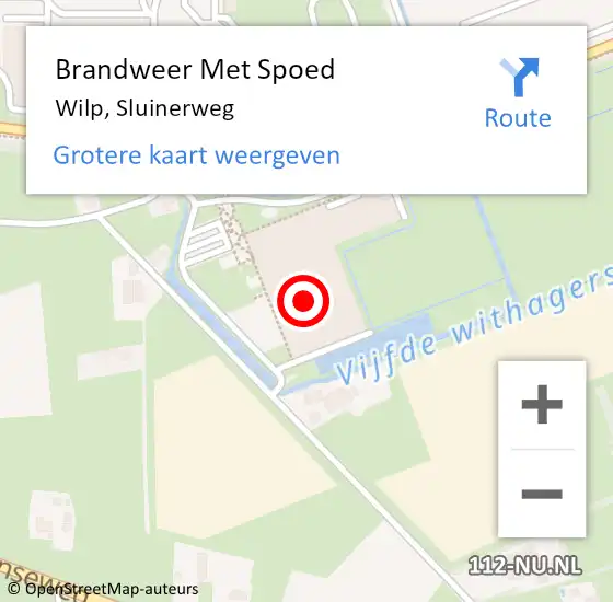Locatie op kaart van de 112 melding: Brandweer Met Spoed Naar Wilp, Sluinerweg op 26 juni 2023 09:48
