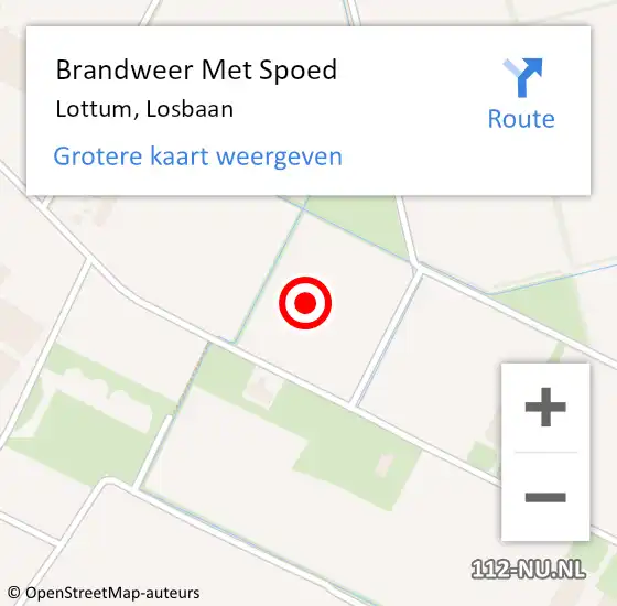 Locatie op kaart van de 112 melding: Brandweer Met Spoed Naar Lottum, Losbaan op 26 juni 2023 14:18