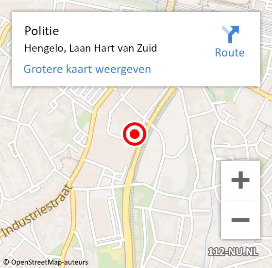 Locatie op kaart van de 112 melding: Politie Hengelo, Laan Hart van Zuid op 26 juni 2023 14:30