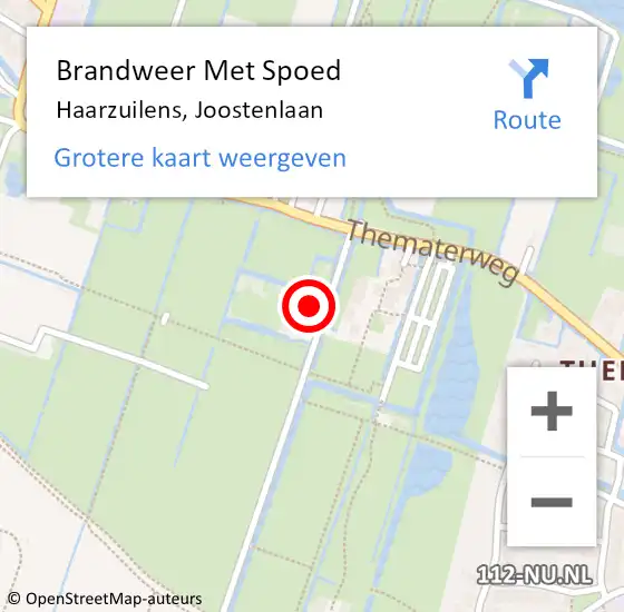 Locatie op kaart van de 112 melding: Brandweer Met Spoed Naar Haarzuilens, Joostenlaan op 26 juni 2023 15:36