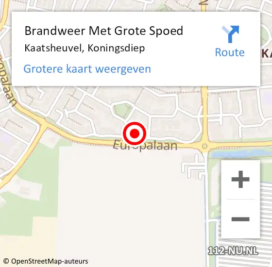 Locatie op kaart van de 112 melding: Brandweer Met Grote Spoed Naar Kaatsheuvel, Koningsdiep op 26 juni 2023 15:40