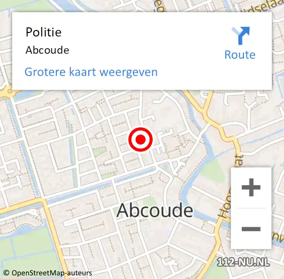 Locatie op kaart van de 112 melding: Politie Abcoude op 26 juni 2023 15:54