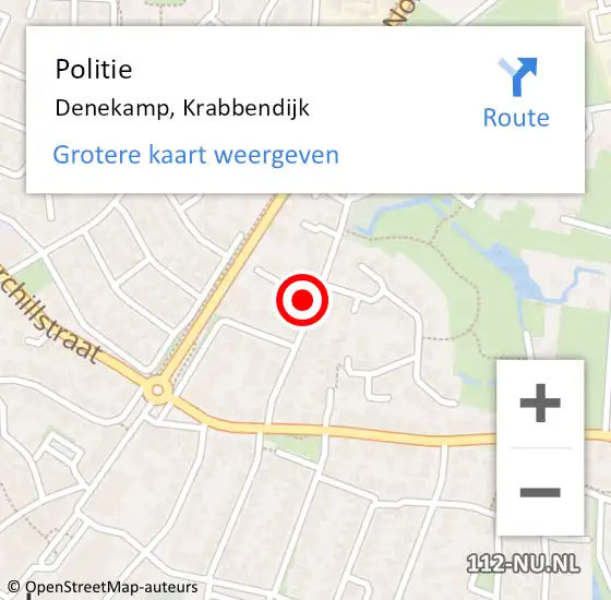 Locatie op kaart van de 112 melding: Politie Denekamp, Krabbendijk op 26 juni 2023 18:26