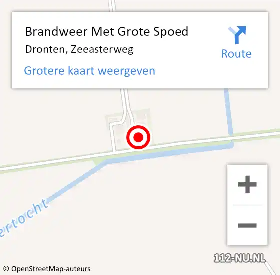 Locatie op kaart van de 112 melding: Brandweer Met Grote Spoed Naar Dronten, Zeeasterweg op 27 juni 2023 02:52