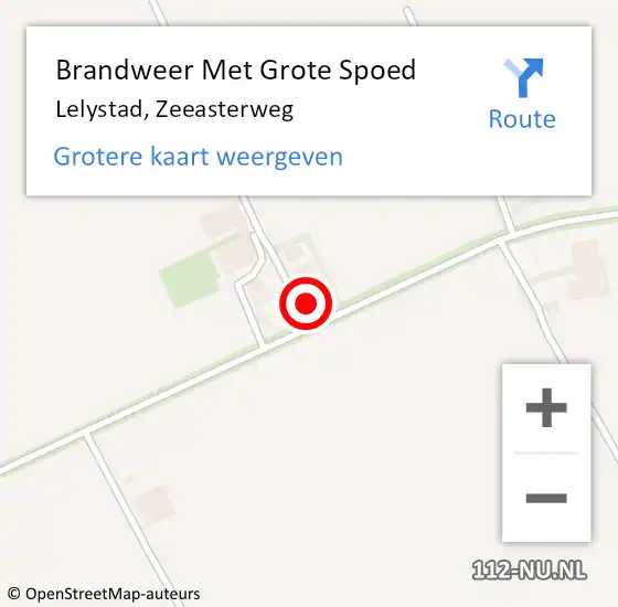 Locatie op kaart van de 112 melding: Brandweer Met Grote Spoed Naar Lelystad, Zeeasterweg op 27 juni 2023 03:08