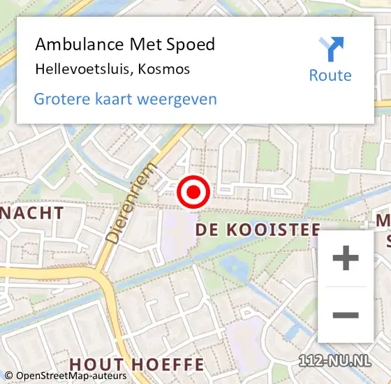 Locatie op kaart van de 112 melding: Ambulance Met Spoed Naar Hellevoetsluis, Kosmos op 27 juni 2023 06:29