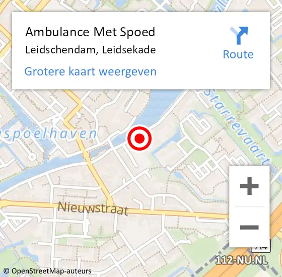 Locatie op kaart van de 112 melding: Ambulance Met Spoed Naar Leidschendam, Leidsekade op 27 juni 2023 07:41