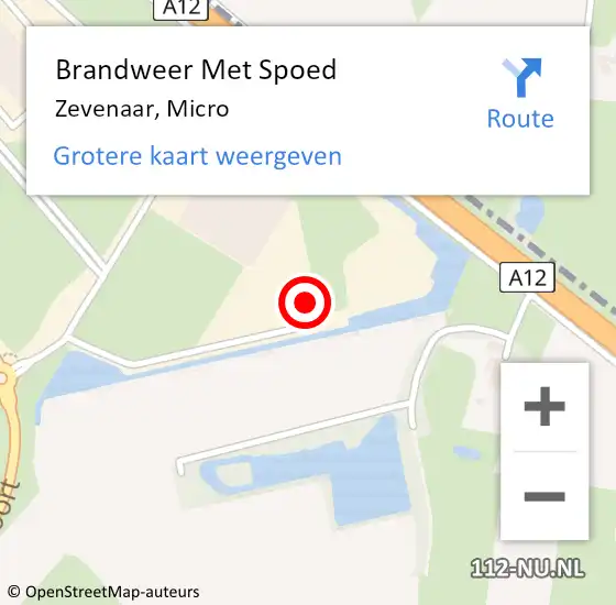 Locatie op kaart van de 112 melding: Brandweer Met Spoed Naar Zevenaar, Micro op 27 juni 2023 10:28