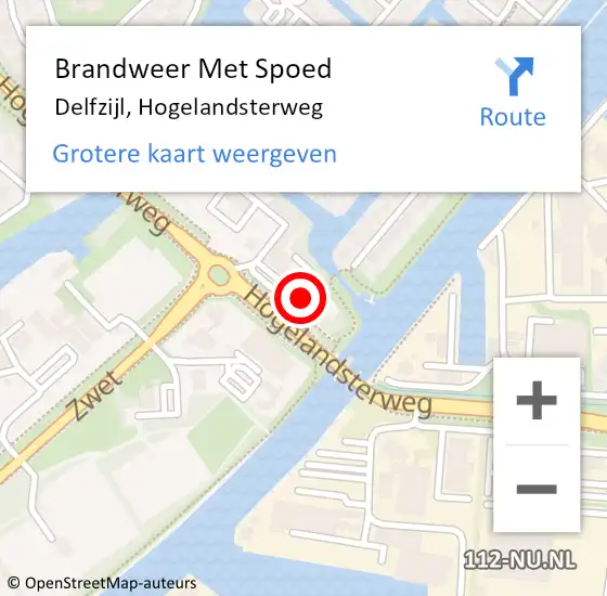 Locatie op kaart van de 112 melding: Brandweer Met Spoed Naar Delfzijl, Hogelandsterweg op 27 juni 2023 12:51